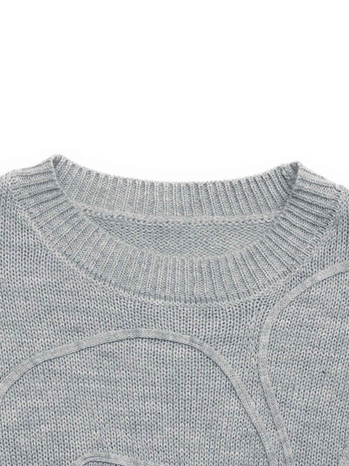 Flower Sweater with 3D Textured Design