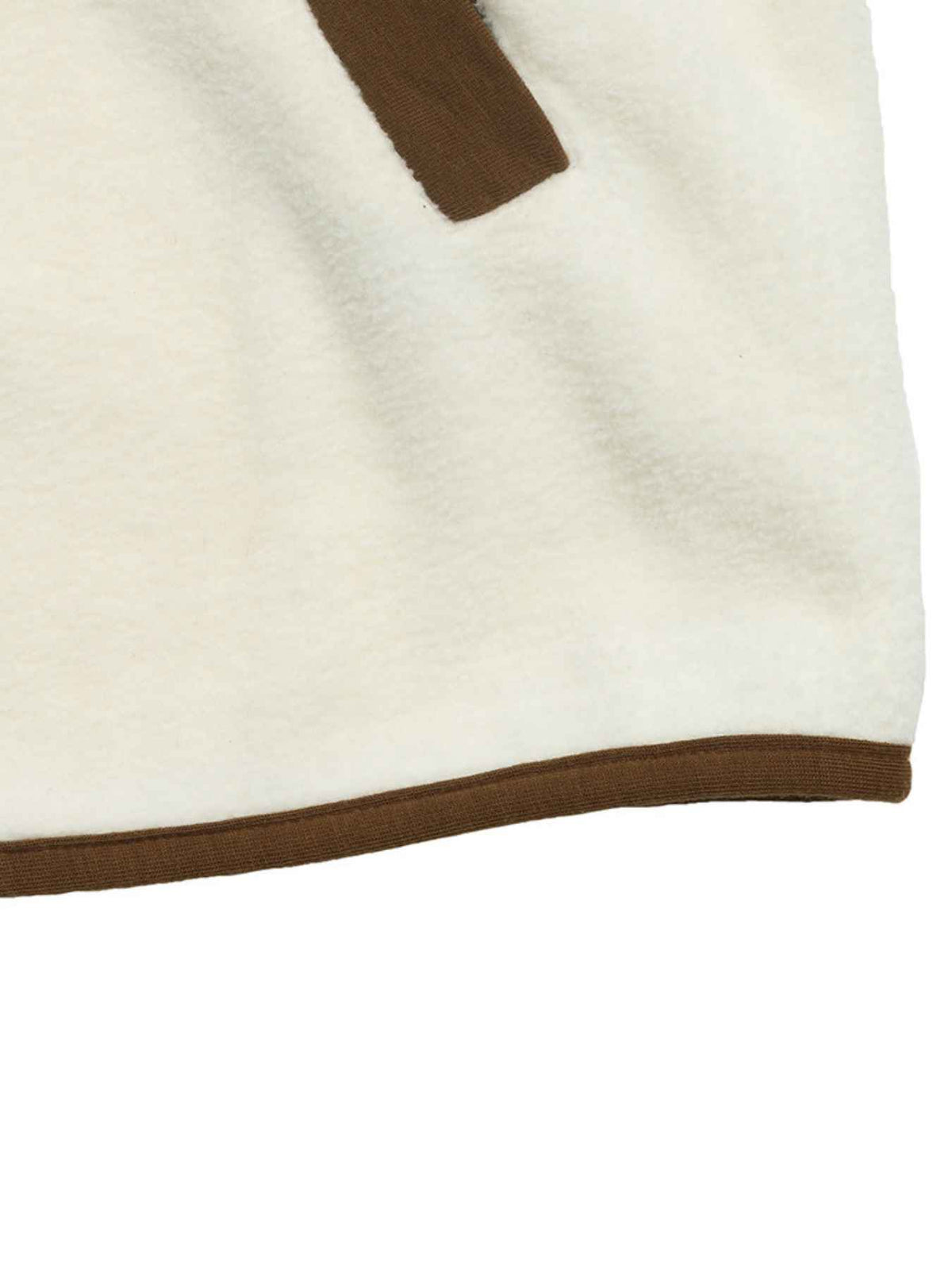 Stand Collar Fleece Jacket with Snap Buttons