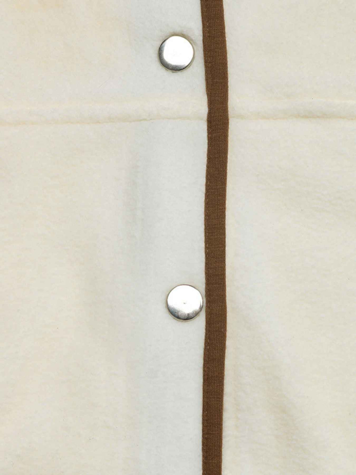 Stand Collar Fleece Jacket with Snap Buttons