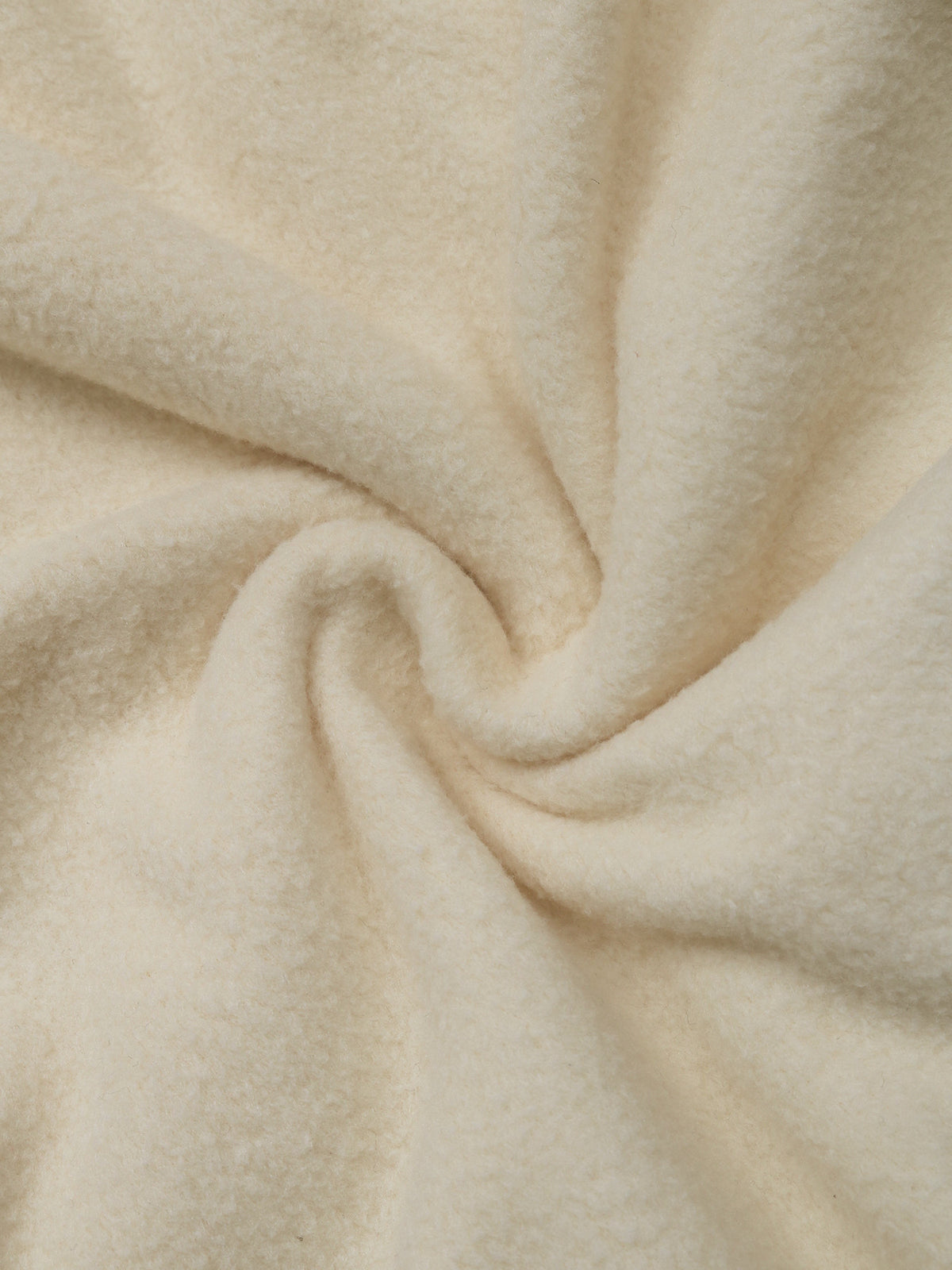 Cropped Fleece Jacket with Contrast Trim and Zip Front