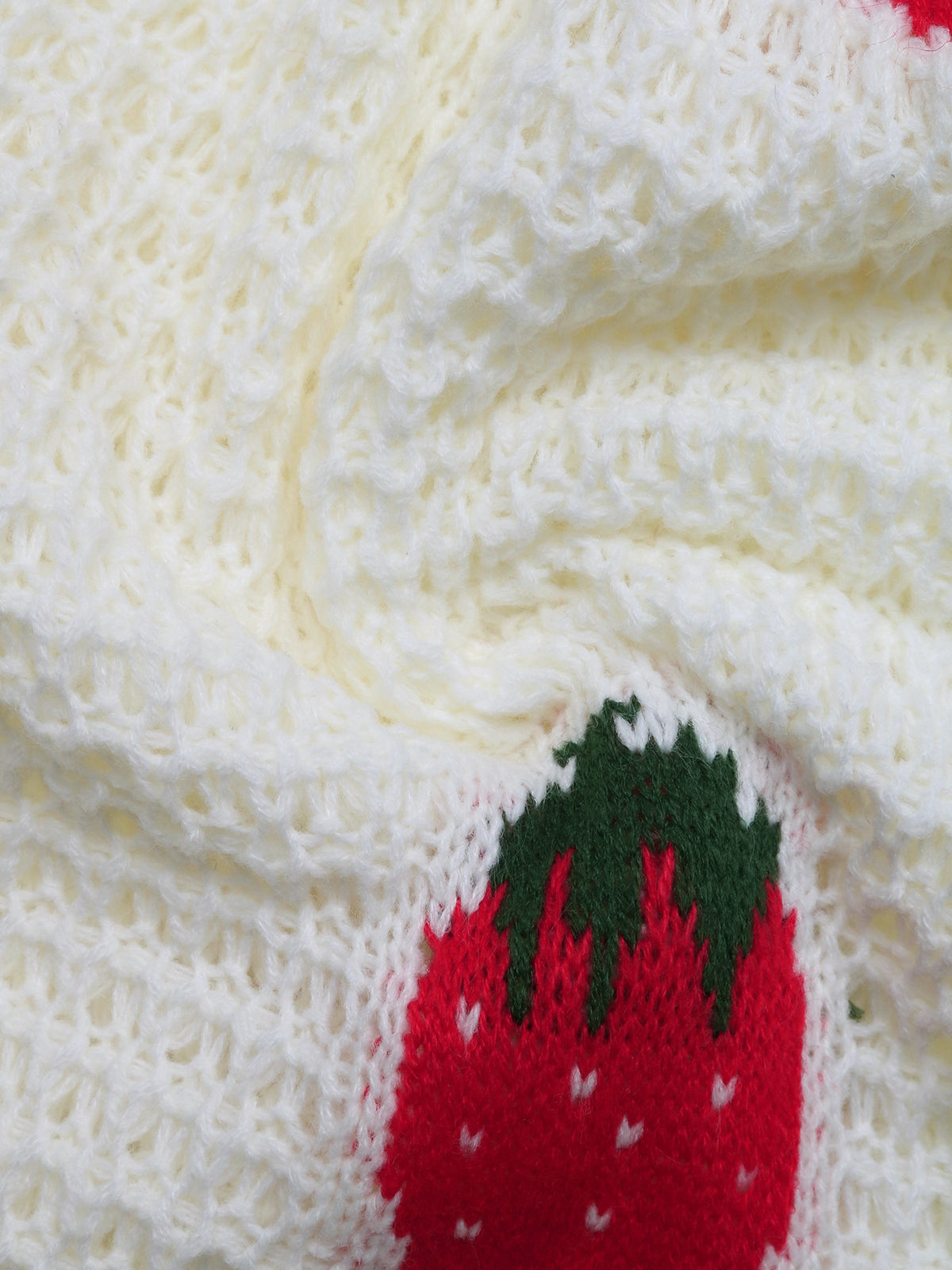 Strawberry Cardigan with Red Buttons