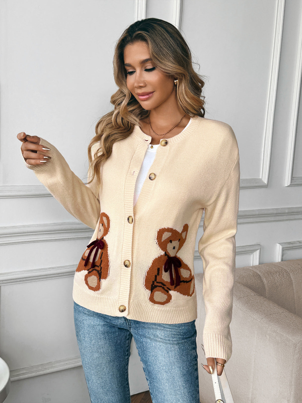 Teddy Bear Button Up Cardigan