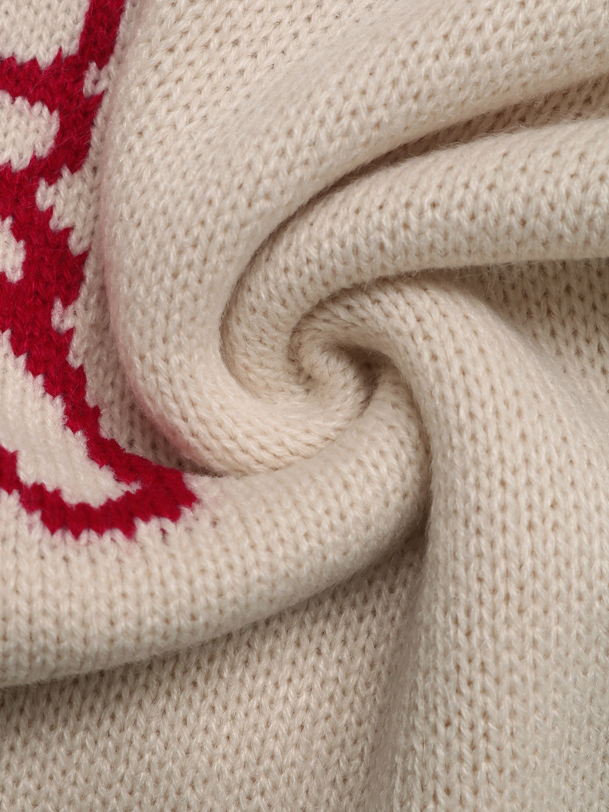 Lobster Sweater with Red Stitch Trim