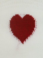Red heart pattern on a white background